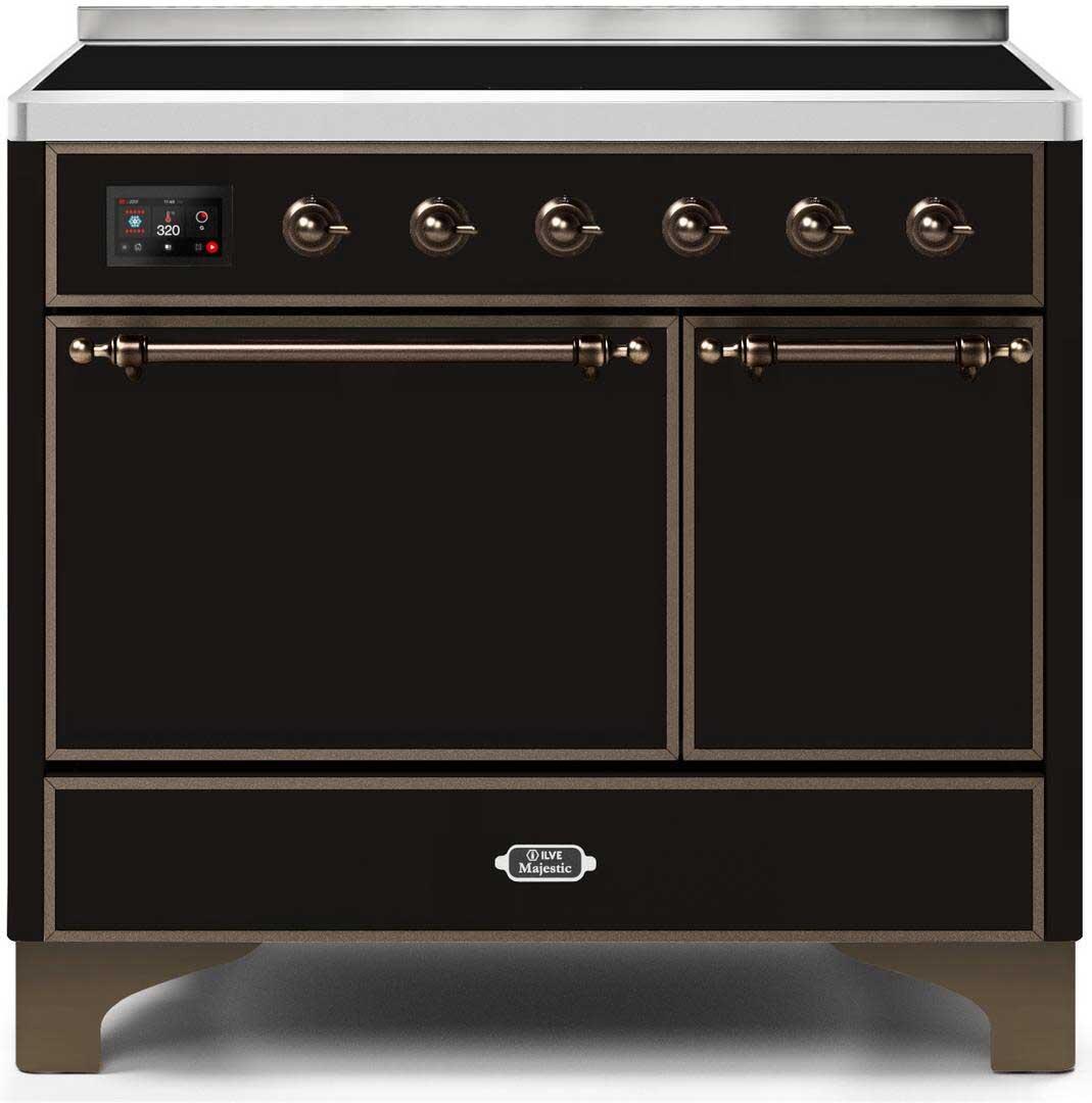 ILVE - 40" Magestic II Series Freestanding Electric Induction Range - Double Oven - Solid Door(s) - Warming Drawer ILVE - 40" Magestic II Series Freestanding Electric Induction Range - Double Oven - Solid Door(s) - Warming Drawer