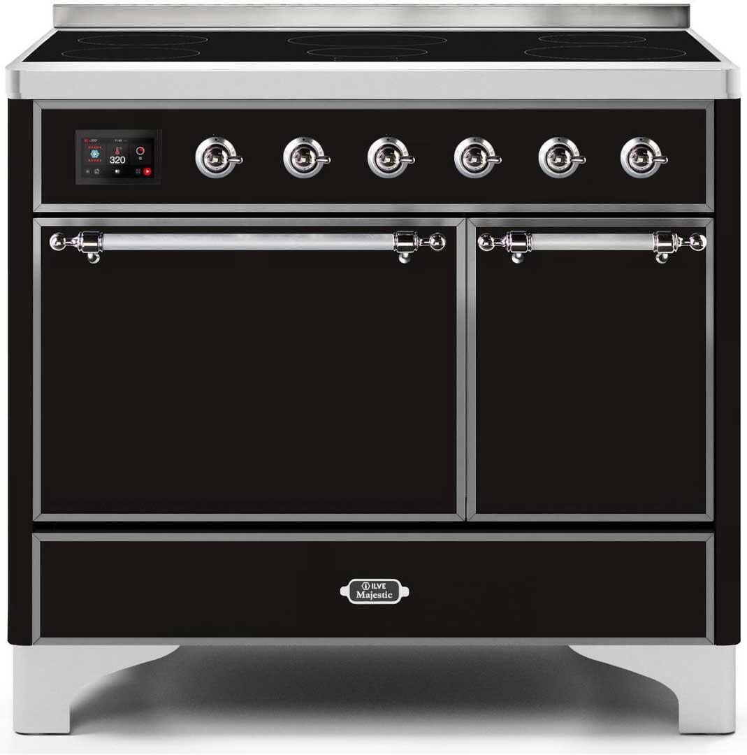 ILVE - 40" Magestic II Series Freestanding Electric Induction Range - Double Oven - Solid Door(s) - Warming Drawer ILVE - 40" Magestic II Series Freestanding Electric Induction Range - Double Oven - Solid Door(s) - Warming Drawer