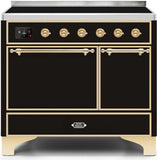ILVE - 40" Magestic II Series Freestanding Electric Induction Range - Double Oven - Solid Door(s) - Warming Drawer ILVE - 40" Magestic II Series Freestanding Electric Induction Range - Double Oven - Solid Door(s) - Warming Drawer