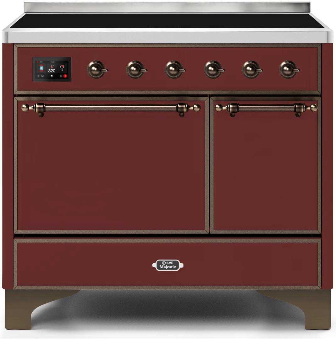 ILVE - 40" Magestic II Series Freestanding Electric Induction Range - Double Oven - Solid Door(s) - Warming Drawer ILVE - 40" Magestic II Series Freestanding Electric Induction Range - Double Oven - Solid Door(s) - Warming Drawer