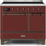 ILVE - 40" Magestic II Series Freestanding Electric Induction Range - Double Oven - Solid Door(s) - Warming Drawer ILVE - 40" Magestic II Series Freestanding Electric Induction Range - Double Oven - Solid Door(s) - Warming Drawer