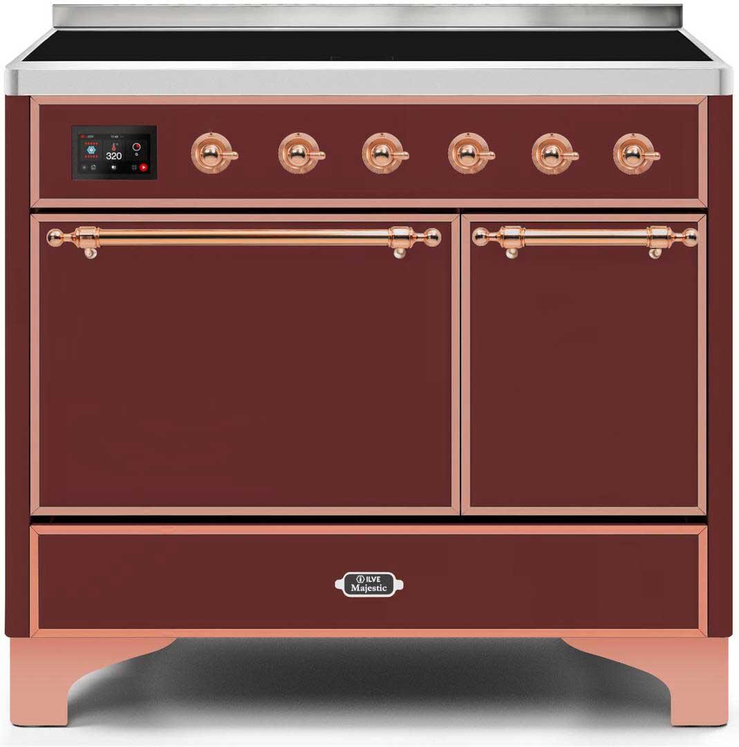 ILVE - 40" Magestic II Series Freestanding Electric Induction Range - Double Oven - Solid Door(s) - Warming Drawer ILVE - 40" Magestic II Series Freestanding Electric Induction Range - Double Oven - Solid Door(s) - Warming Drawer