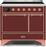 ILVE - 40" Magestic II Series Freestanding Electric Induction Range - Double Oven - Solid Door(s) - Warming Drawer ILVE - 40" Magestic II Series Freestanding Electric Induction Range - Double Oven - Solid Door(s) - Warming Drawer