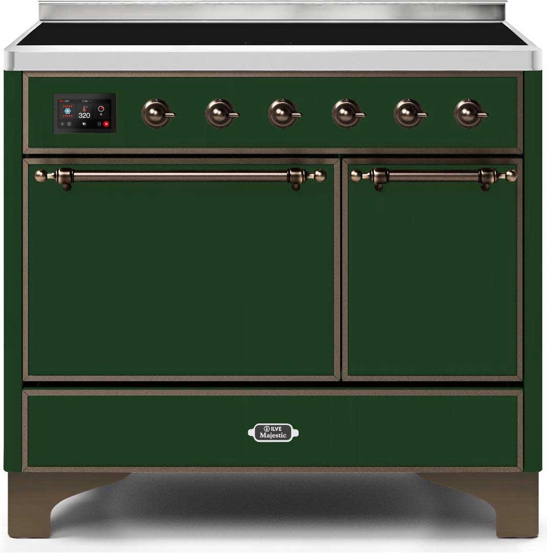 ILVE - 40" Magestic II Series Freestanding Electric Induction Range - Double Oven - Solid Door(s) - Warming Drawer ILVE - 40" Magestic II Series Freestanding Electric Induction Range - Double Oven - Solid Door(s) - Warming Drawer
