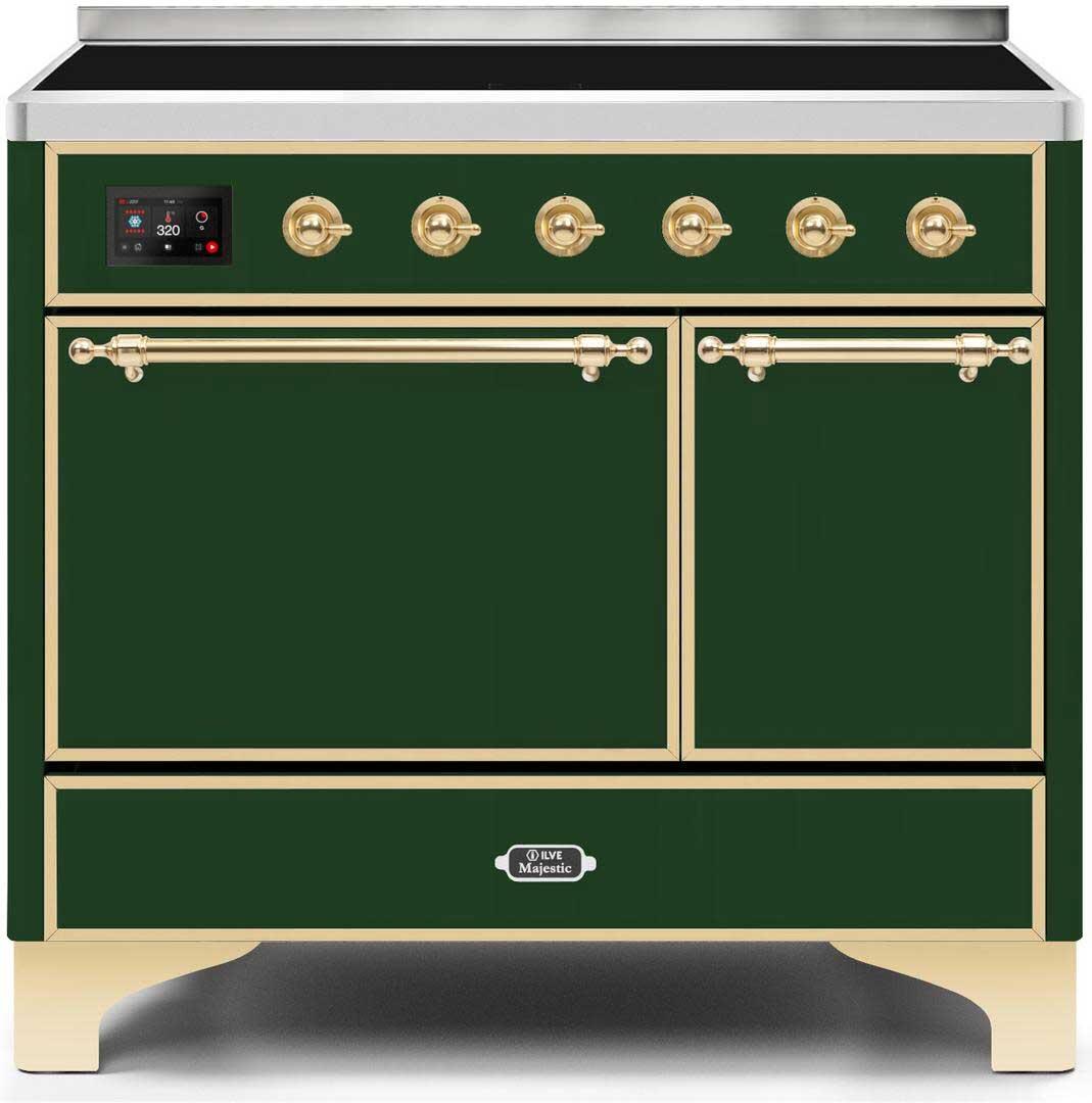 ILVE - 40" Magestic II Series Freestanding Electric Induction Range - Double Oven - Solid Door(s) - Warming Drawer ILVE - 40" Magestic II Series Freestanding Electric Induction Range - Double Oven - Solid Door(s) - Warming Drawer