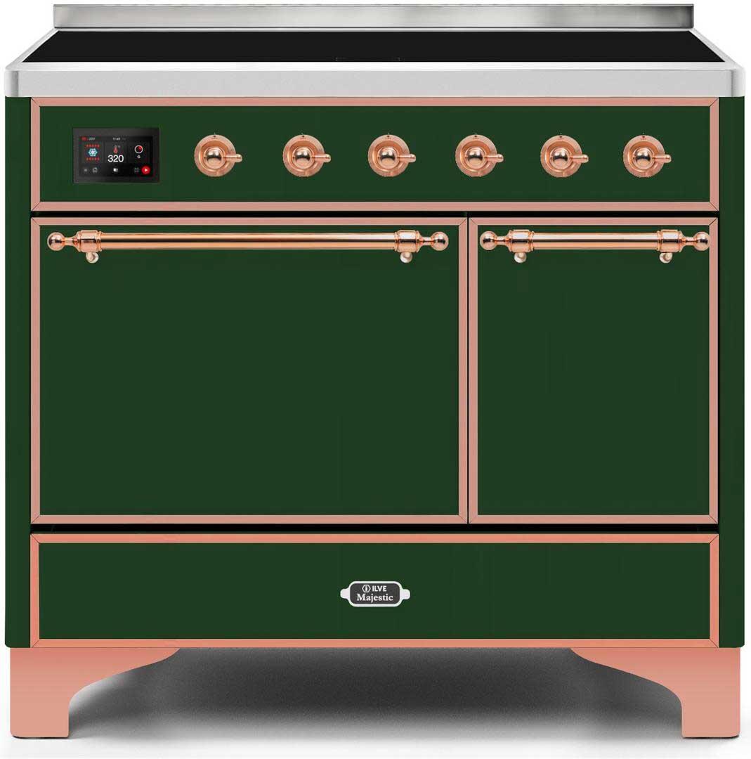 ILVE - 40" Magestic II Series Freestanding Electric Induction Range - Double Oven - Solid Door(s) - Warming Drawer ILVE - 40" Magestic II Series Freestanding Electric Induction Range - Double Oven - Solid Door(s) - Warming Drawer