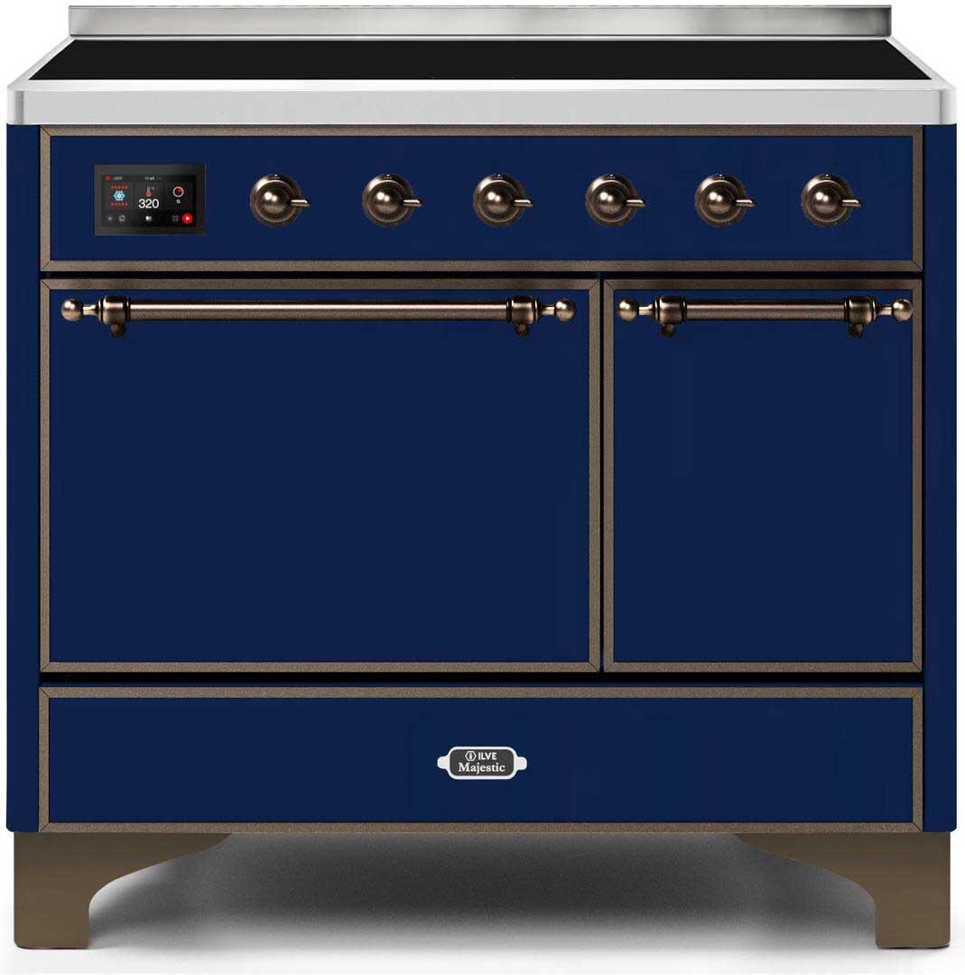 ILVE - 40" Magestic II Series Freestanding Electric Induction Range - Double Oven - Solid Door(s) - Warming Drawer ILVE - 40" Magestic II Series Freestanding Electric Induction Range - Double Oven - Solid Door(s) - Warming Drawer
