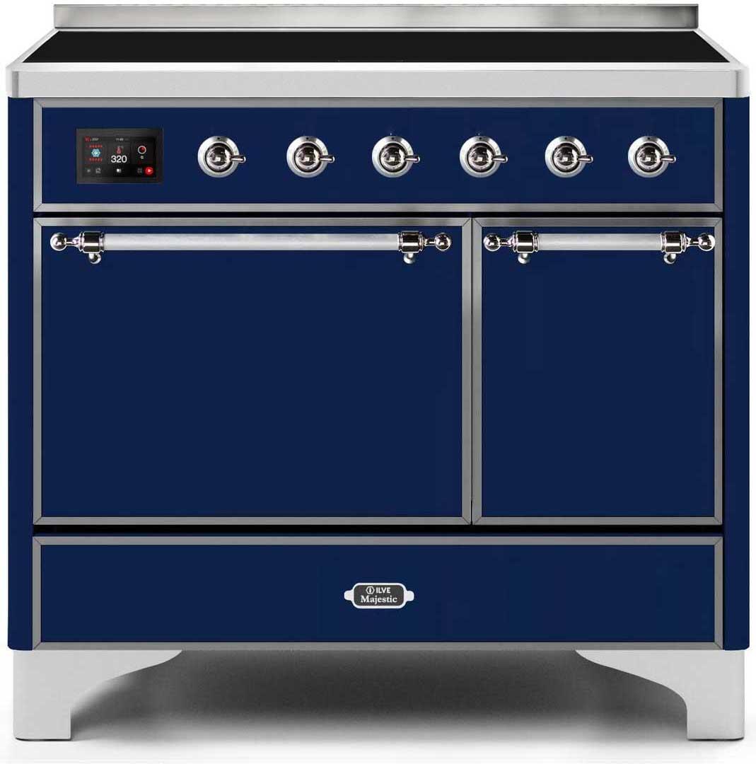 ILVE - 40" Magestic II Series Freestanding Electric Induction Range - Double Oven - Solid Door(s) - Warming Drawer ILVE - 40" Magestic II Series Freestanding Electric Induction Range - Double Oven - Solid Door(s) - Warming Drawer