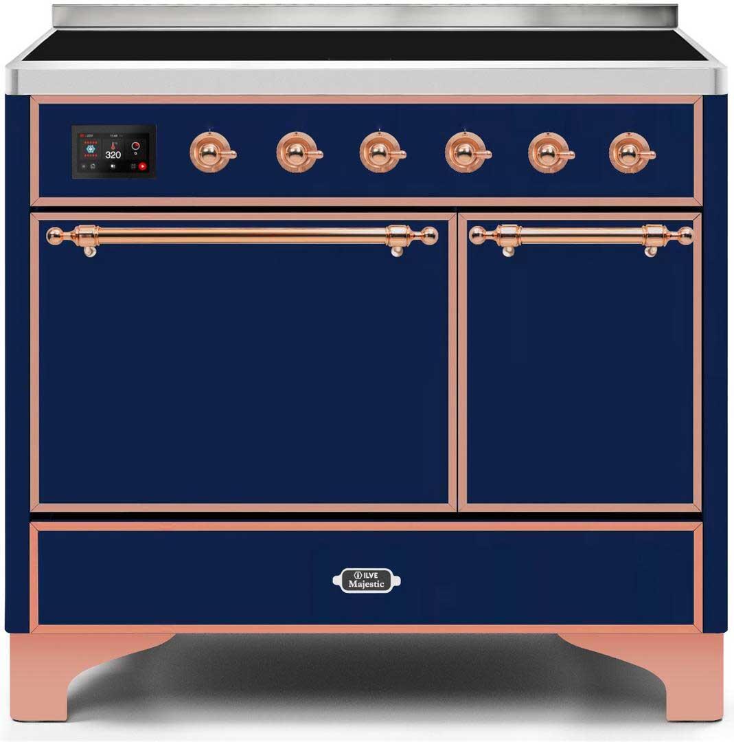 ILVE - 40" Magestic II Series Freestanding Electric Induction Range - Double Oven - Solid Door(s) - Warming Drawer ILVE - 40" Magestic II Series Freestanding Electric Induction Range - Double Oven - Solid Door(s) - Warming Drawer