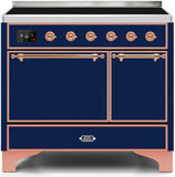 ILVE - 40" Magestic II Series Freestanding Electric Induction Range - Double Oven - Solid Door(s) - Warming Drawer ILVE - 40" Magestic II Series Freestanding Electric Induction Range - Double Oven - Solid Door(s) - Warming Drawer