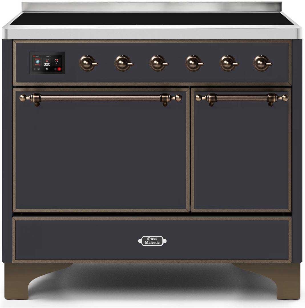 ILVE - 40" Magestic II Series Freestanding Electric Induction Range - Double Oven - Solid Door(s) - Warming Drawer ILVE - 40" Magestic II Series Freestanding Electric Induction Range - Double Oven - Solid Door(s) - Warming Drawer