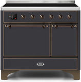 ILVE - 40" Magestic II Series Freestanding Electric Induction Range - Double Oven - Solid Door(s) - Warming Drawer ILVE - 40" Magestic II Series Freestanding Electric Induction Range - Double Oven - Solid Door(s) - Warming Drawer