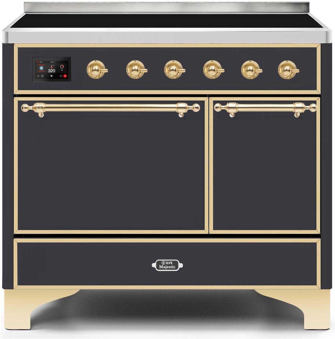 ILVE - 40" Magestic II Series Freestanding Electric Induction Range - Double Oven - Solid Door(s) - Warming Drawer ILVE - 40" Magestic II Series Freestanding Electric Induction Range - Double Oven - Solid Door(s) - Warming Drawer