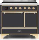 ILVE - 40" Magestic II Series Freestanding Electric Induction Range - Double Oven - Solid Door(s) - Warming Drawer ILVE - 40" Magestic II Series Freestanding Electric Induction Range - Double Oven - Solid Door(s) - Warming Drawer