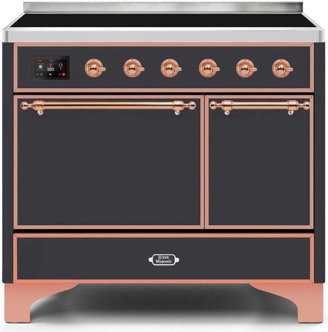ILVE - 40" Magestic II Series Freestanding Electric Induction Range - Double Oven - Solid Door(s) - Warming Drawer ILVE - 40" Magestic II Series Freestanding Electric Induction Range - Double Oven - Solid Door(s) - Warming Drawer