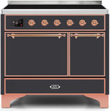 ILVE - 40" Magestic II Series Freestanding Electric Induction Range - Double Oven - Solid Door(s) - Warming Drawer ILVE - 40" Magestic II Series Freestanding Electric Induction Range - Double Oven - Solid Door(s) - Warming Drawer