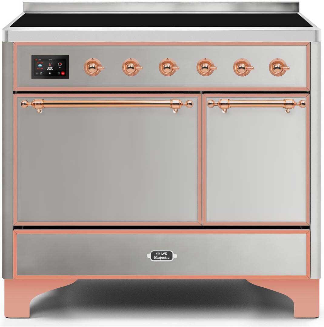 ILVE - 40" Magestic II Series Freestanding Electric Induction Range - Double Oven - Solid Door(s) - Warming Drawer ILVE - 40" Magestic II Series Freestanding Electric Induction Range - Double Oven - Solid Door(s) - Warming Drawer