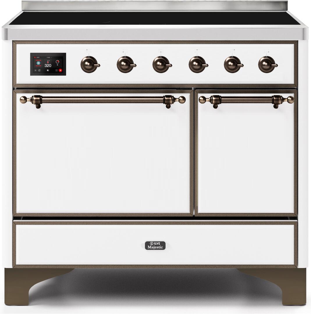 ILVE - 40" Magestic II Series Freestanding Electric Induction Range - Double Oven - Solid Door(s) - Warming Drawer ILVE - 40" Magestic II Series Freestanding Electric Induction Range - Double Oven - Solid Door(s) - Warming Drawer