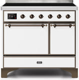 ILVE - 40" Magestic II Series Freestanding Electric Induction Range - Double Oven - Solid Door(s) - Warming Drawer ILVE - 40" Magestic II Series Freestanding Electric Induction Range - Double Oven - Solid Door(s) - Warming Drawer