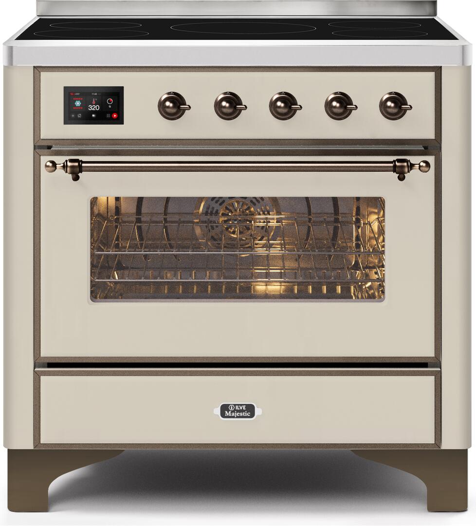 ILVE - 36" Magestic II Series Freestanding Electric Induction Range - Glass Door(s) - Warming Drawer ILVE - 36" Magestic II Series Freestanding Electric Induction Range - Glass Door(s) - Warming Drawer