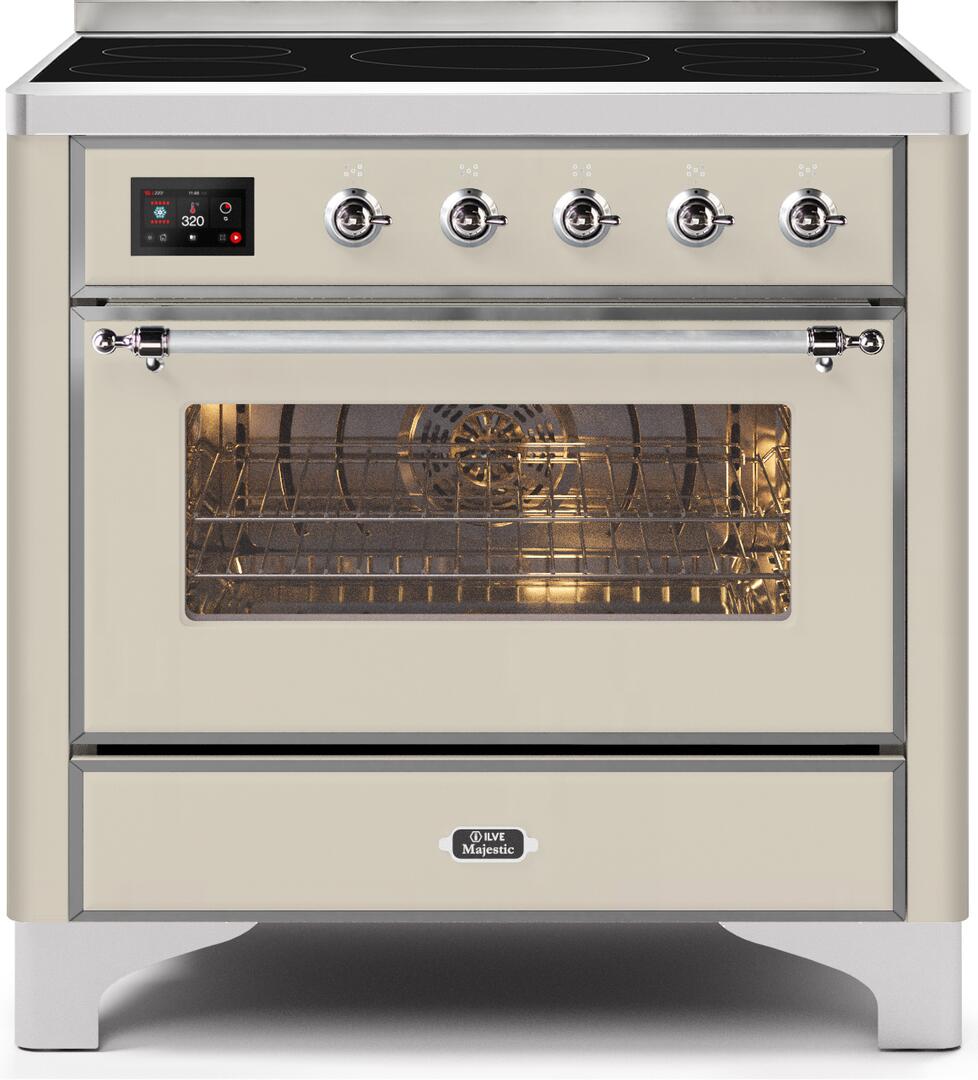 ILVE - 36" Magestic II Series Freestanding Electric Induction Range - Glass Door(s) - Warming Drawer ILVE - 36" Magestic II Series Freestanding Electric Induction Range - Glass Door(s) - Warming Drawer