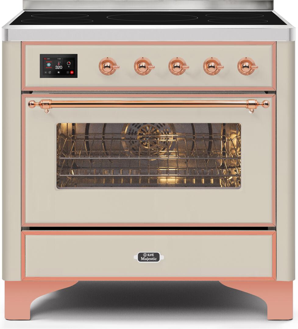 ILVE - 36" Magestic II Series Freestanding Electric Induction Range - Glass Door(s) - Warming Drawer ILVE - 36" Magestic II Series Freestanding Electric Induction Range - Glass Door(s) - Warming Drawer