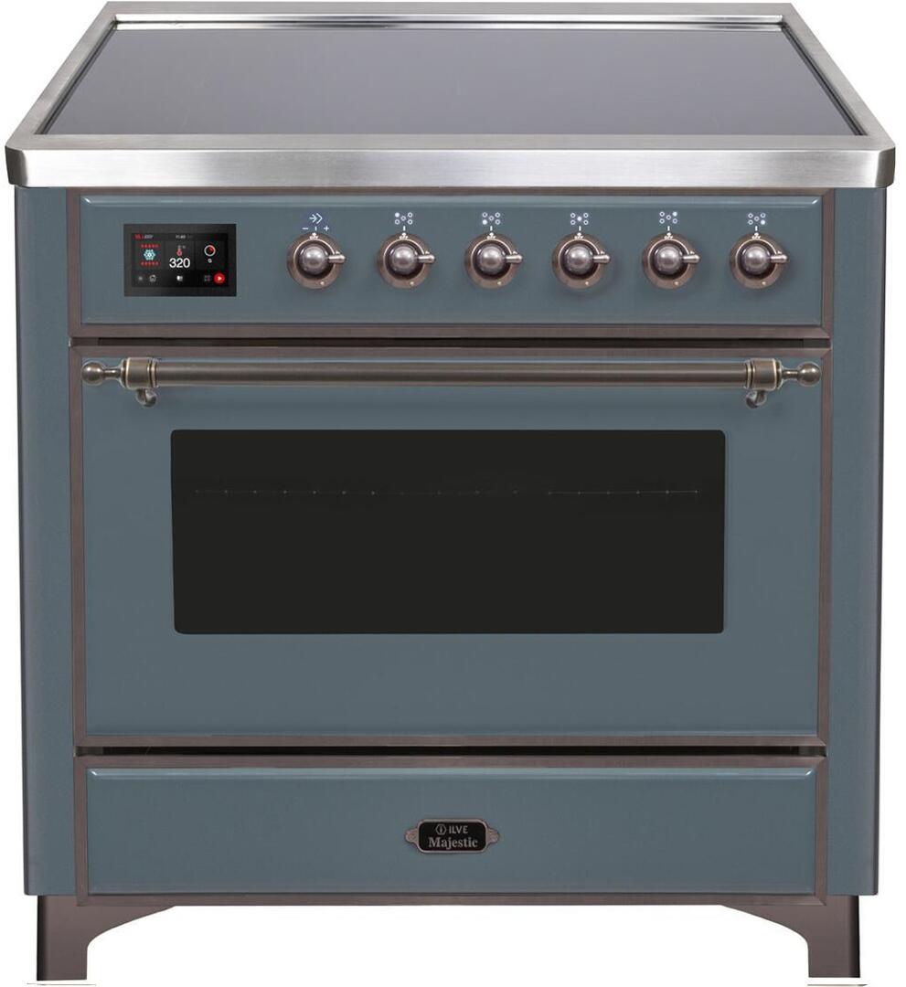 ILVE - 36" Magestic II Series Freestanding Electric Induction Range - Glass Door(s) - Warming Drawer ILVE - 36" Magestic II Series Freestanding Electric Induction Range - Glass Door(s) - Warming Drawer