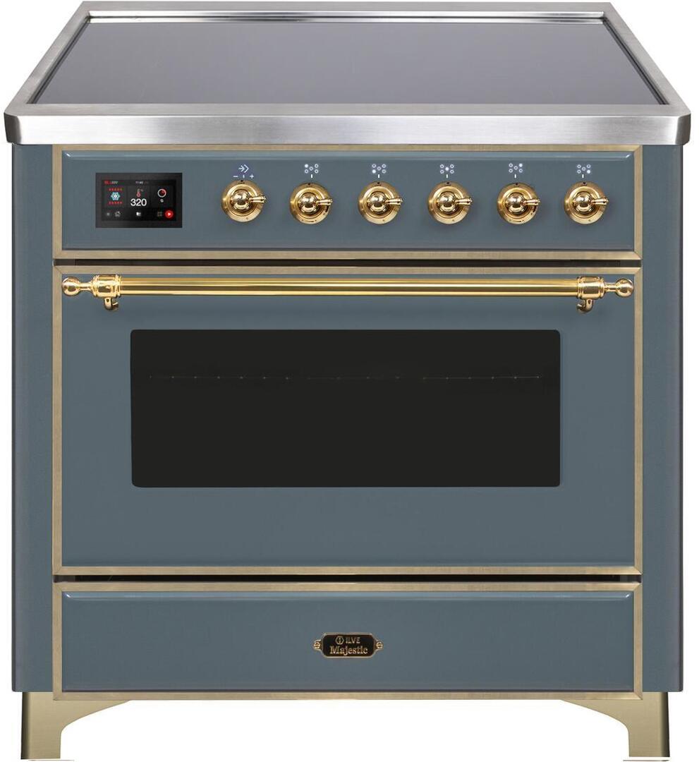 ILVE - 36" Magestic II Series Freestanding Electric Induction Range - Glass Door(s) - Warming Drawer ILVE - 36" Magestic II Series Freestanding Electric Induction Range - Glass Door(s) - Warming Drawer
