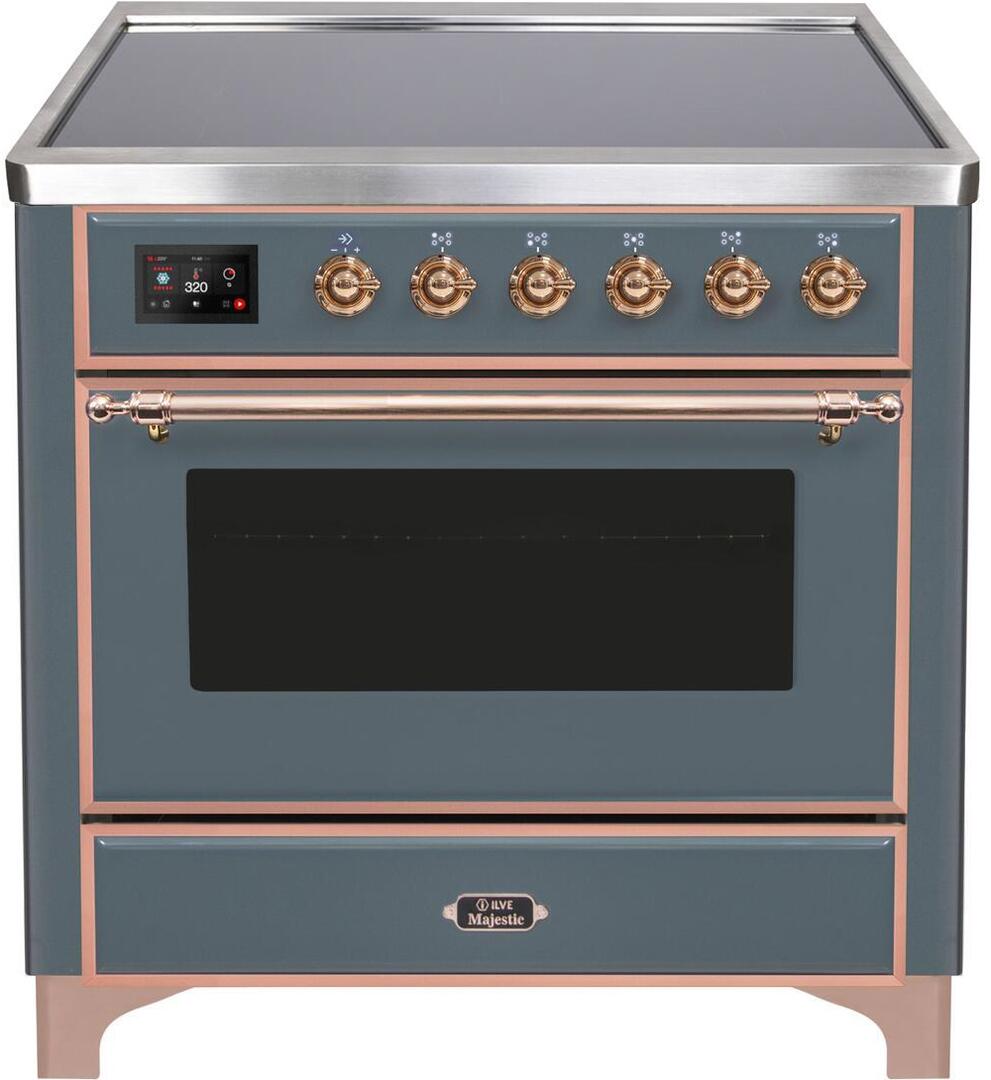 ILVE - 36" Magestic II Series Freestanding Electric Induction Range - Glass Door(s) - Warming Drawer ILVE - 36" Magestic II Series Freestanding Electric Induction Range - Glass Door(s) - Warming Drawer