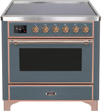 ILVE - 36" Magestic II Series Freestanding Electric Induction Range - Glass Door(s) - Warming Drawer ILVE - 36" Magestic II Series Freestanding Electric Induction Range - Glass Door(s) - Warming Drawer