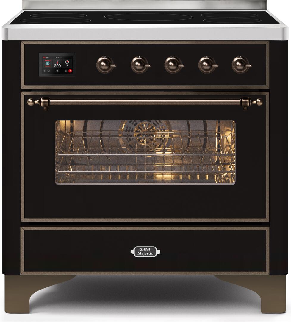 ILVE - 36" Magestic II Series Freestanding Electric Induction Range - Glass Door(s) - Warming Drawer ILVE - 36" Magestic II Series Freestanding Electric Induction Range - Glass Door(s) - Warming Drawer