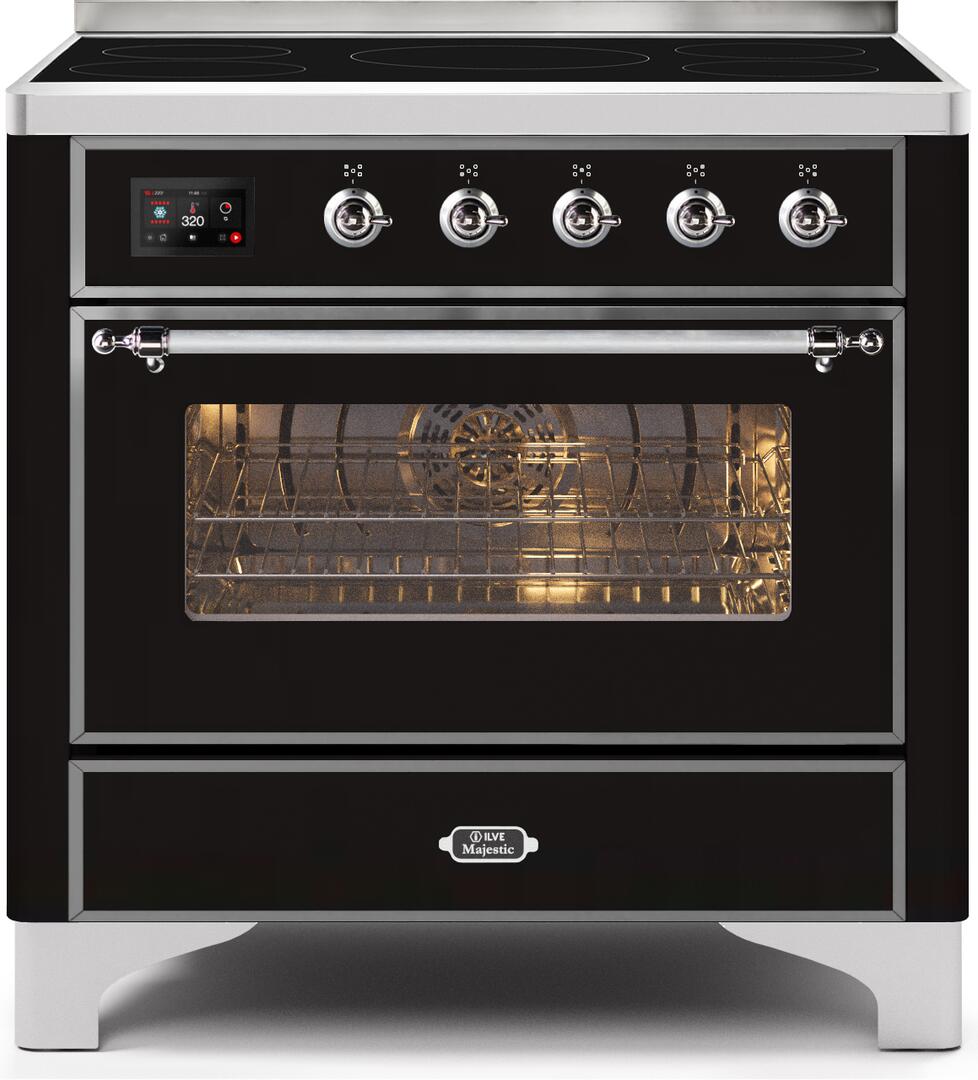ILVE - 36" Magestic II Series Freestanding Electric Induction Range - Glass Door(s) - Warming Drawer ILVE - 36" Magestic II Series Freestanding Electric Induction Range - Glass Door(s) - Warming Drawer