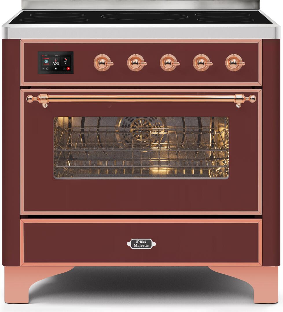 ILVE - 36" Magestic II Series Freestanding Electric Induction Range - Glass Door(s) - Warming Drawer ILVE - 36" Magestic II Series Freestanding Electric Induction Range - Glass Door(s) - Warming Drawer