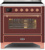 ILVE - 36" Magestic II Series Freestanding Electric Induction Range - Glass Door(s) - Warming Drawer ILVE - 36" Magestic II Series Freestanding Electric Induction Range - Glass Door(s) - Warming Drawer