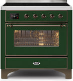ILVE - 36" Magestic II Series Freestanding Electric Induction Range - Glass Door(s) - Warming Drawer ILVE - 36" Magestic II Series Freestanding Electric Induction Range - Glass Door(s) - Warming Drawer