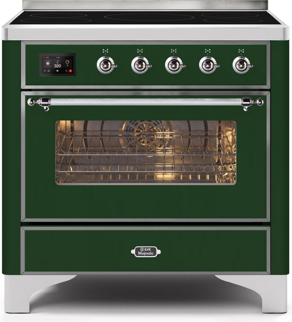 ILVE - 36" Magestic II Series Freestanding Electric Induction Range - Glass Door(s) - Warming Drawer ILVE - 36" Magestic II Series Freestanding Electric Induction Range - Glass Door(s) - Warming Drawer