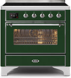 ILVE - 36" Magestic II Series Freestanding Electric Induction Range - Glass Door(s) - Warming Drawer ILVE - 36" Magestic II Series Freestanding Electric Induction Range - Glass Door(s) - Warming Drawer