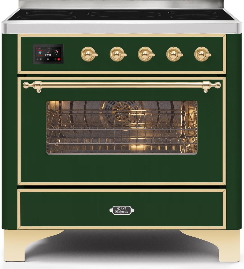 ILVE - 36" Magestic II Series Freestanding Electric Induction Range - Glass Door(s) - Warming Drawer ILVE - 36" Magestic II Series Freestanding Electric Induction Range - Glass Door(s) - Warming Drawer