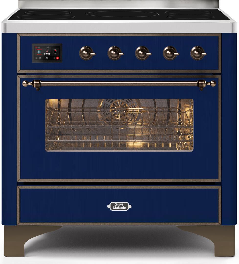ILVE - 36" Magestic II Series Freestanding Electric Induction Range - Glass Door(s) - Warming Drawer ILVE - 36" Magestic II Series Freestanding Electric Induction Range - Glass Door(s) - Warming Drawer