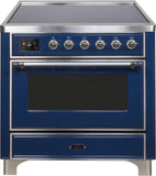 ILVE - 36" Magestic II Series Freestanding Electric Induction Range - Glass Door(s) - Warming Drawer ILVE - 36" Magestic II Series Freestanding Electric Induction Range - Glass Door(s) - Warming Drawer