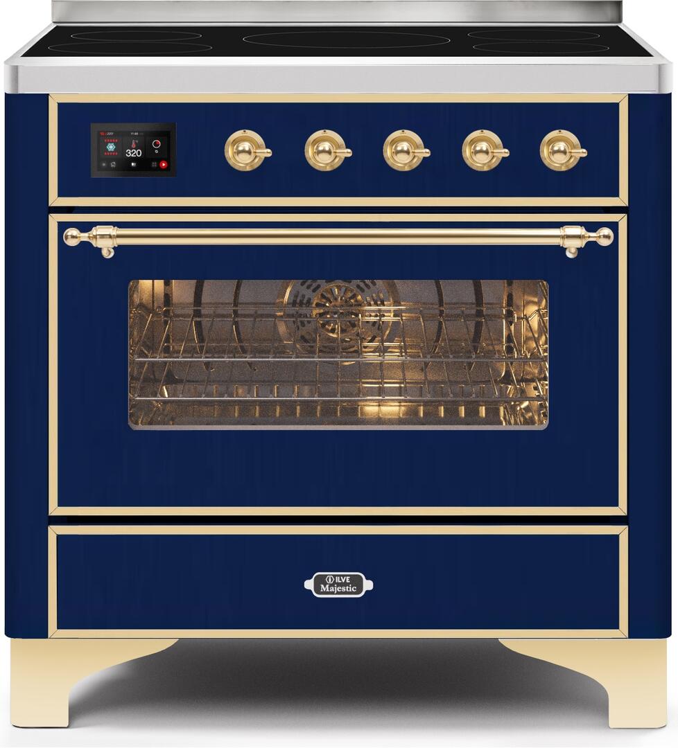 ILVE - 36" Magestic II Series Freestanding Electric Induction Range - Glass Door(s) - Warming Drawer ILVE - 36" Magestic II Series Freestanding Electric Induction Range - Glass Door(s) - Warming Drawer