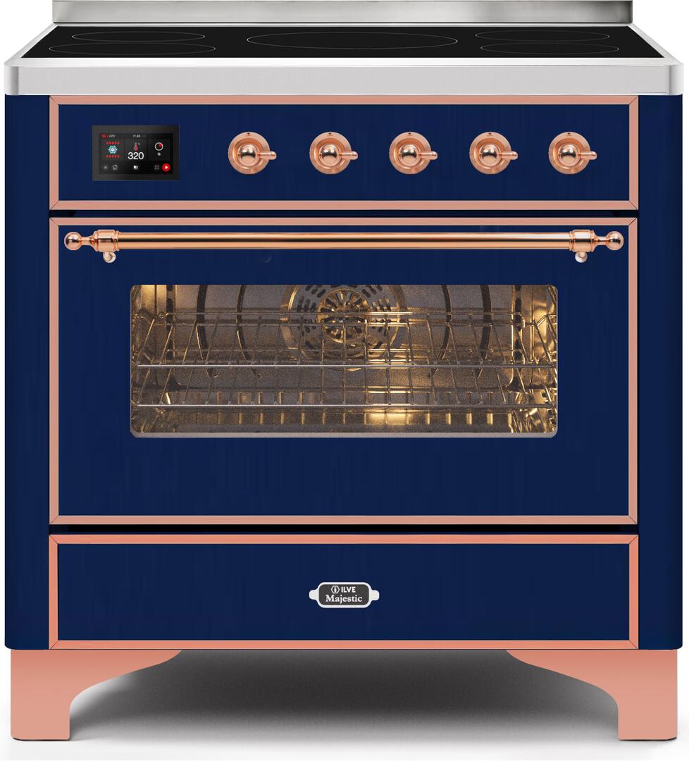 ILVE - 36" Magestic II Series Freestanding Electric Induction Range - Glass Door(s) - Warming Drawer ILVE - 36" Magestic II Series Freestanding Electric Induction Range - Glass Door(s) - Warming Drawer