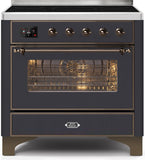 ILVE - 36" Magestic II Series Freestanding Electric Induction Range - Glass Door(s) - Warming Drawer ILVE - 36" Magestic II Series Freestanding Electric Induction Range - Glass Door(s) - Warming Drawer