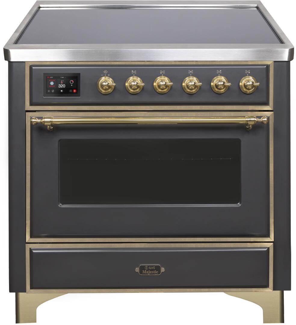 ILVE - 36" Magestic II Series Freestanding Electric Induction Range - Glass Door(s) - Warming Drawer ILVE - 36" Magestic II Series Freestanding Electric Induction Range - Glass Door(s) - Warming Drawer