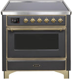 ILVE - 36" Magestic II Series Freestanding Electric Induction Range - Glass Door(s) - Warming Drawer ILVE - 36" Magestic II Series Freestanding Electric Induction Range - Glass Door(s) - Warming Drawer