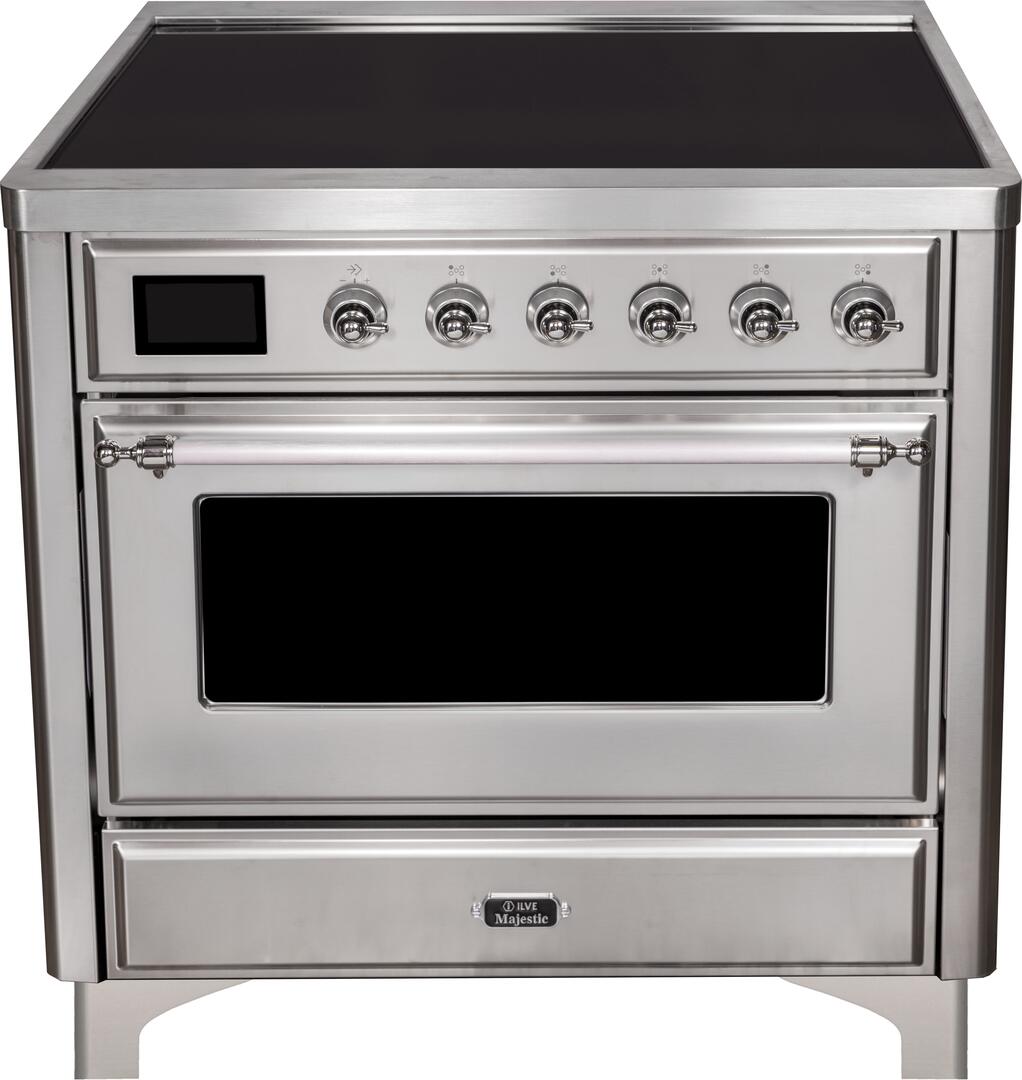 ILVE - 36" Magestic II Series Freestanding Electric Induction Range - Glass Door(s) - Warming Drawer ILVE - 36" Magestic II Series Freestanding Electric Induction Range - Glass Door(s) - Warming Drawer
