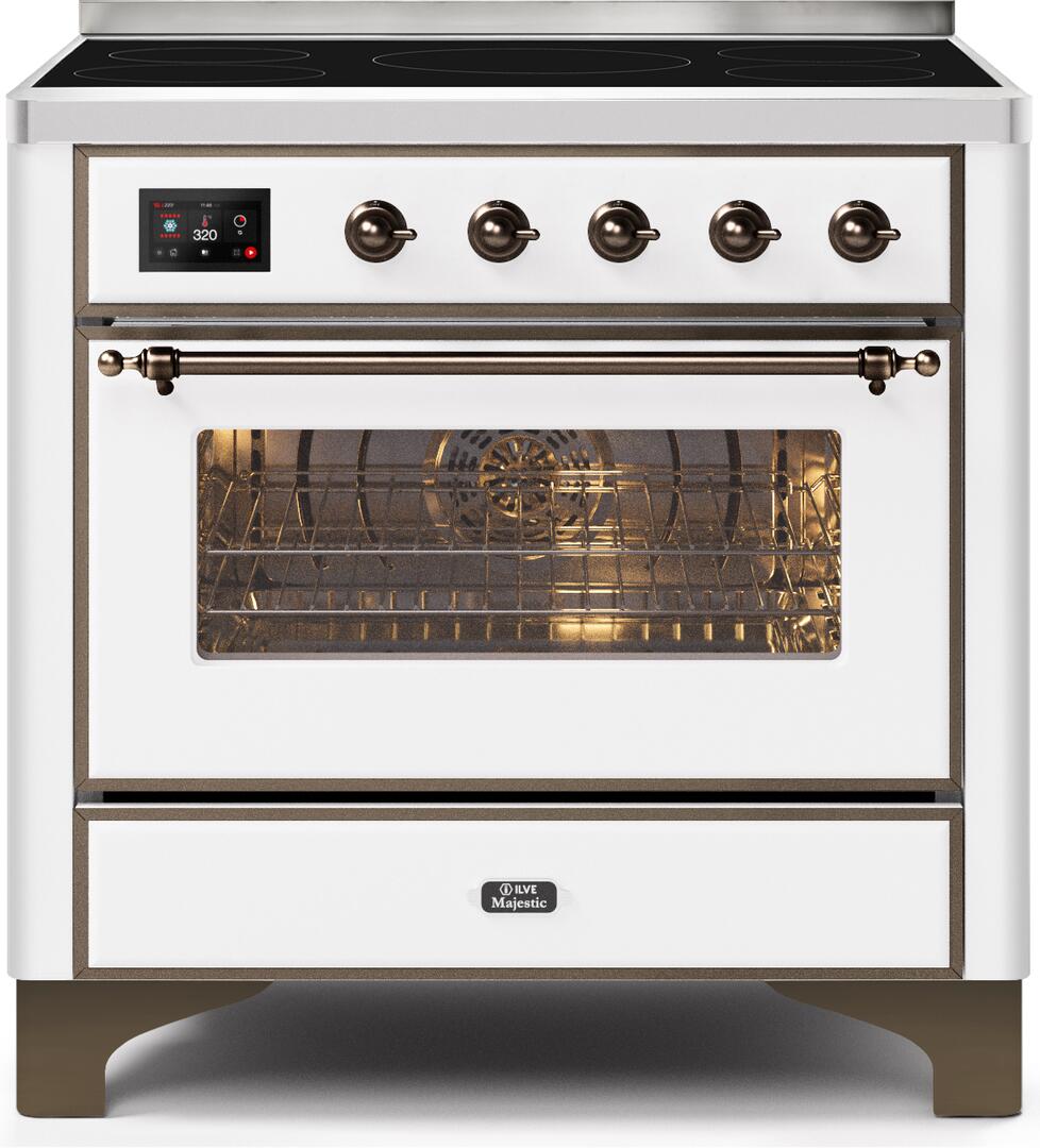 ILVE - 36" Magestic II Series Freestanding Electric Induction Range - Glass Door(s) - Warming Drawer ILVE - 36" Magestic II Series Freestanding Electric Induction Range - Glass Door(s) - Warming Drawer