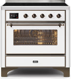 ILVE - 36" Magestic II Series Freestanding Electric Induction Range - Glass Door(s) - Warming Drawer ILVE - 36" Magestic II Series Freestanding Electric Induction Range - Glass Door(s) - Warming Drawer