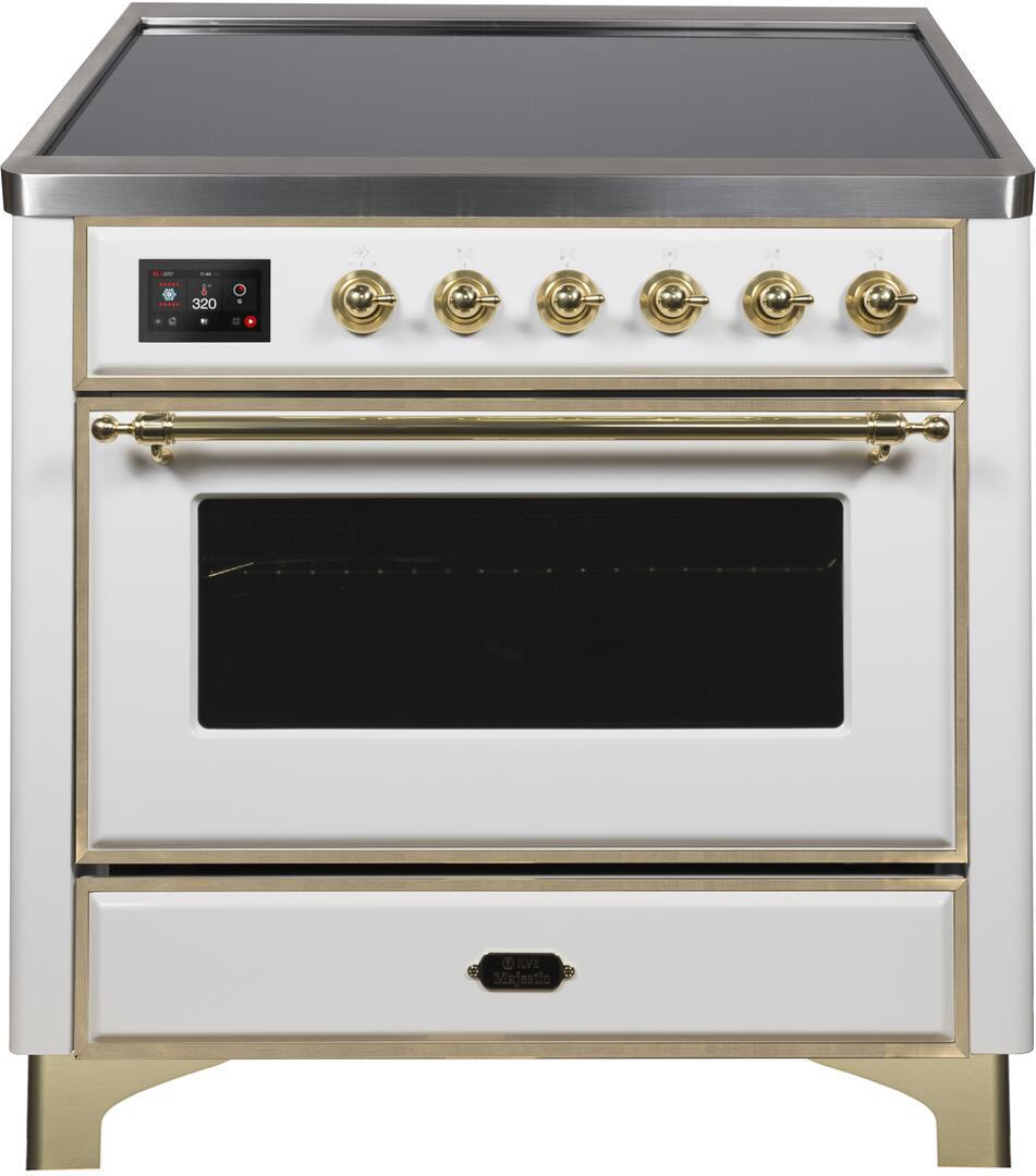 ILVE - 36" Magestic II Series Freestanding Electric Induction Range - Glass Door(s) - Warming Drawer ILVE - 36" Magestic II Series Freestanding Electric Induction Range - Glass Door(s) - Warming Drawer