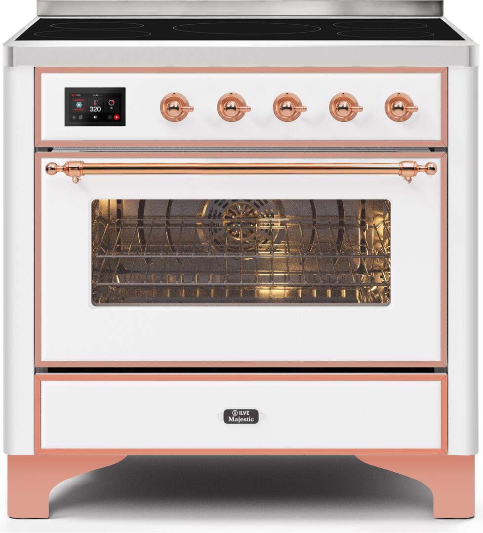 ILVE - 36" Magestic II Series Freestanding Electric Induction Range - Glass Door(s) - Warming Drawer ILVE - 36" Magestic II Series Freestanding Electric Induction Range - Glass Door(s) - Warming Drawer